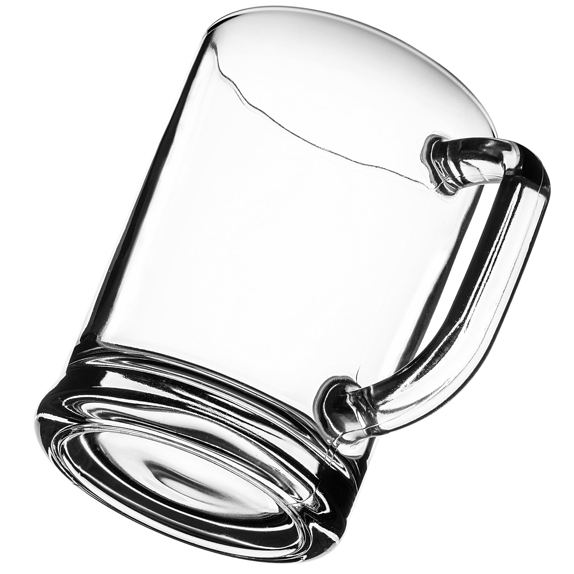KADAX Bierkrüge 0,4 Liter, 2er Set, Biergläser mit Henkel, großer Bierkrug aus dickwandigem Glas, Bierglas im klassischen Design, Glaskrug für Bier