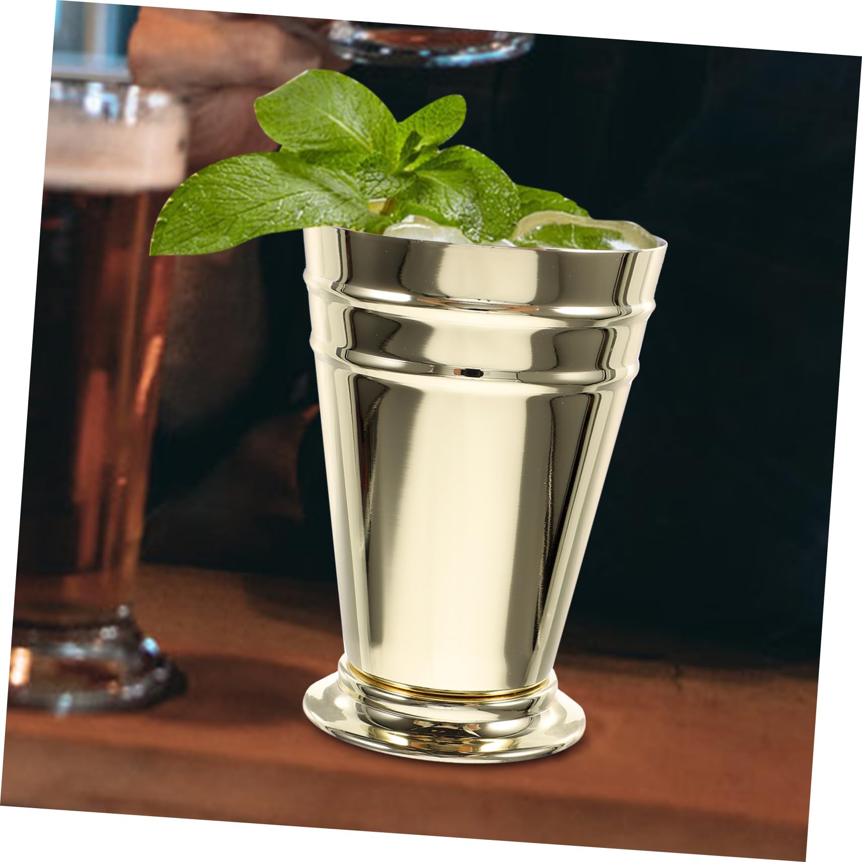 Unomor Stainless Steel e Iced Cup for Cocktails Crimping Mug Metal Drink Cup for Barware Church Home Boating and Hunting Gatherings