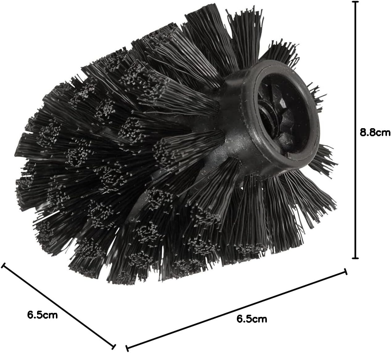 WENKO 19581100 Replacement Brush for WC Accessories with Adapter Black