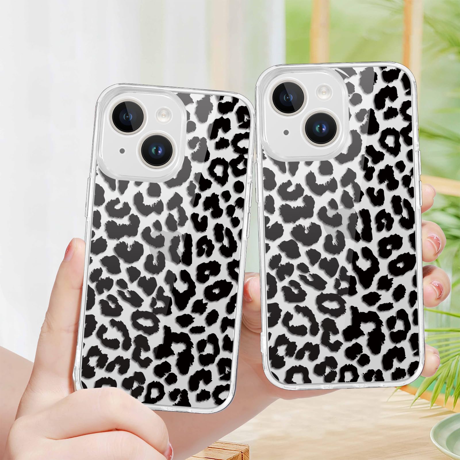 Knrlqim Trasparente Cover per iPhone 11 6,1, Aesthetic Leopardata Motivo Disegni Custodia per Donne Ragazza, Ultra Sottile Silicone TPU Antiurto