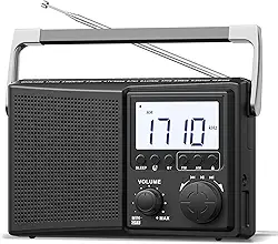 LEOTEC Rádio Digital Portátil Am Fm, Display Lcd, Função Bluetooth, 10 Sons De Ruído Branco, Temporizador Sono, Plugue Na Parede, Funciona Com Pilhas, Entrada Para Fone Ouvido, Controle Volume, Fáci