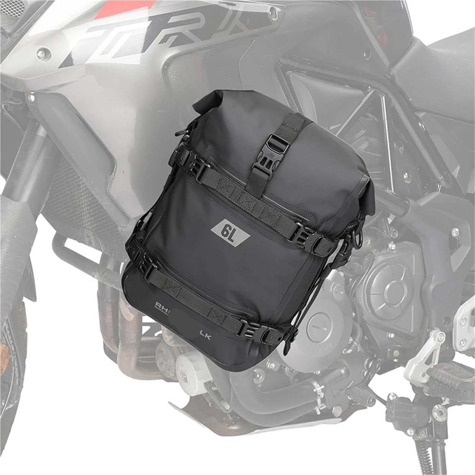 Borsa Per Telaio Laterale Per Moto Borsa Moto Da Sella Posteriore(Black)
