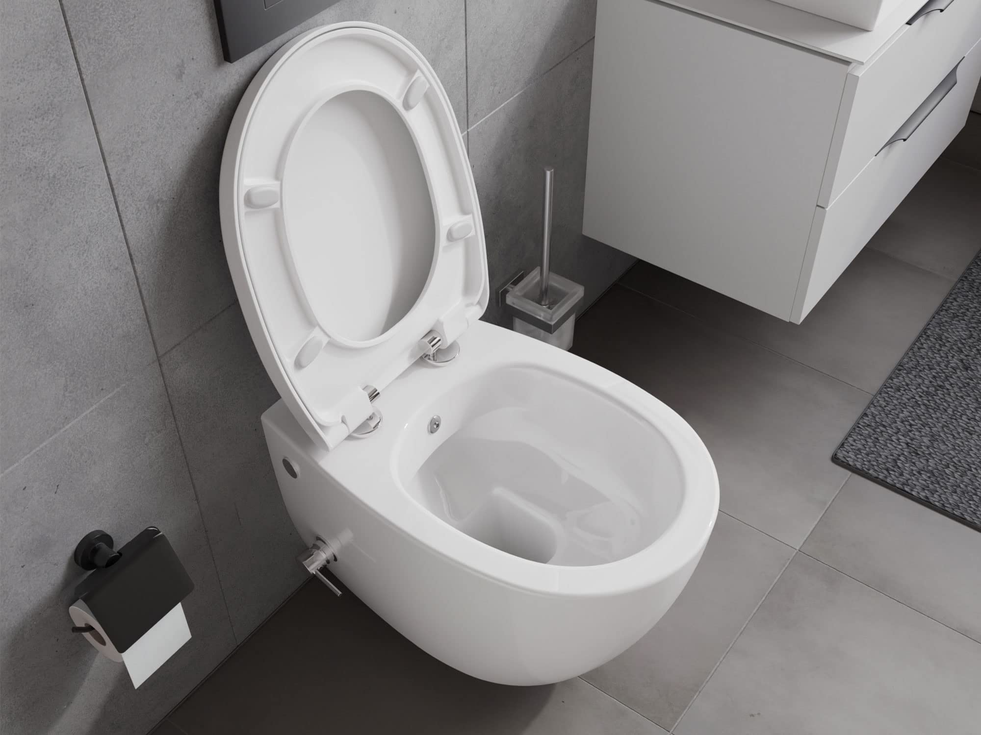 WC Sospeso Con Bidet Integrato - Ceramica, Soft Close, Design Moderno E Funzionale - Foto 9