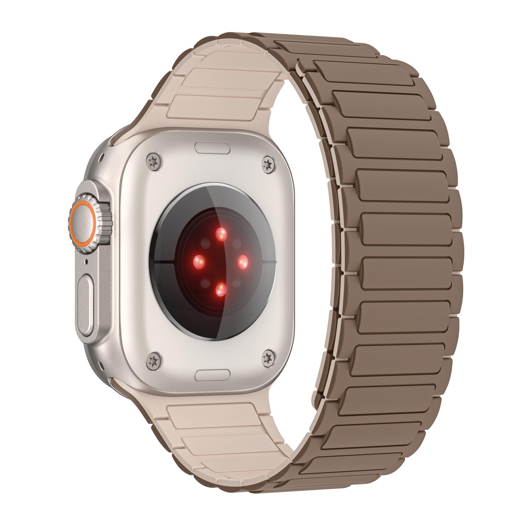 Correas magnéticas de diseño de lujo compatibles con Apple Watch Band Ultra de 49 mm, 45 mm, 44 mm, 42 mm, pulsera deportiva de silicona suave impermeable para iWatch Series 9/8/7/6/5/4/3/2/1