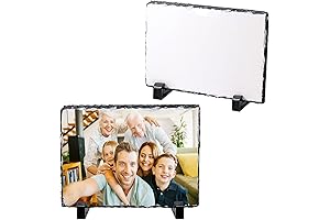 2PCS Sublimation Blank Slate Rock Photo Frame