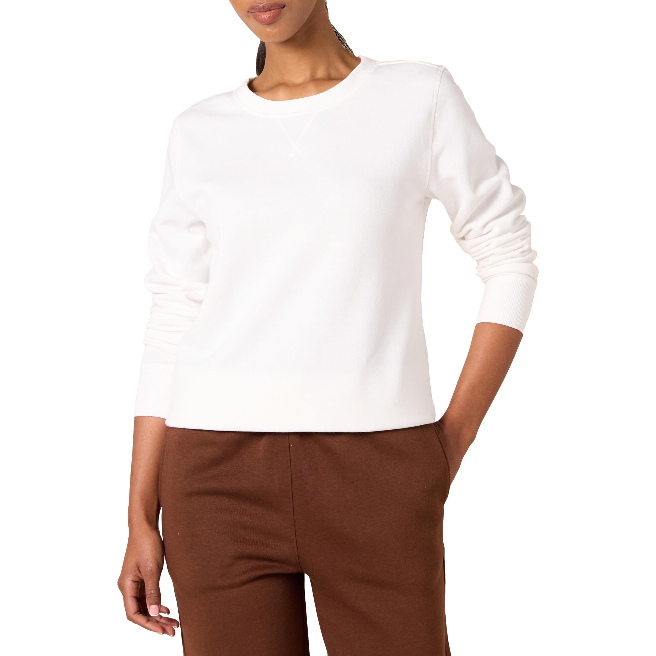 Amazon Essentials Felpa Girocollo in Pile di French Terry (Taglie Forti Disponibili) Donna