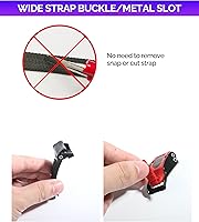 Vista 2 de RACOONA Hebilla de Botón para Casco, Hebilla de Liberación Rápida para Correa de Casco de Motocicleta, Accesorios para Automóvil Clip de Velocidad