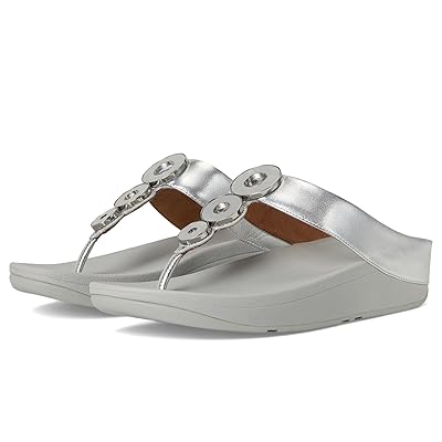 FitFlop Fino Resin Hoop Leather Toe Post Sandals Women