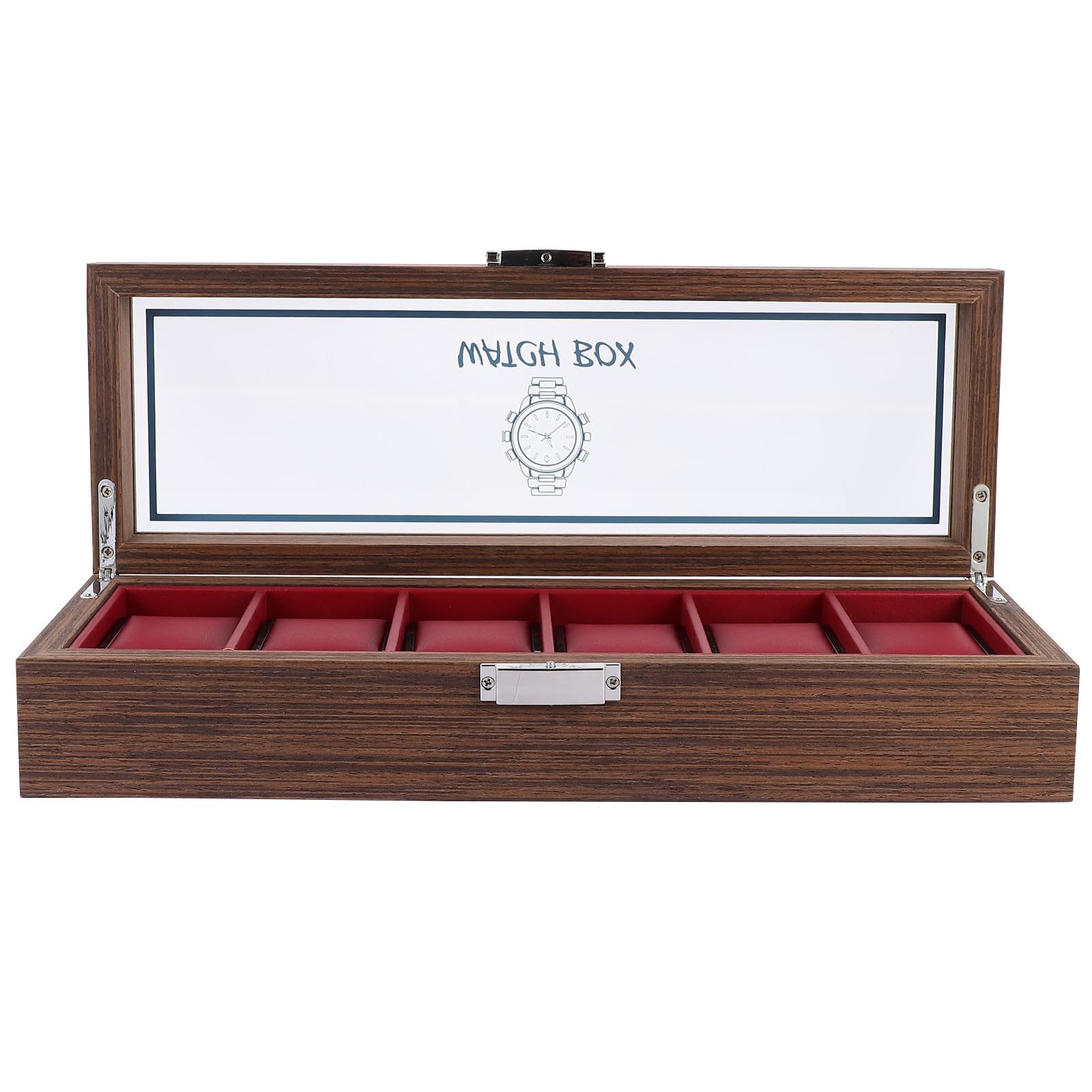 Caja Organizadora Diseño Vintage Elegante para Proteger y Guardar Relojes de Madera Pu 6 Ranuras en Cumpleaños o Año para Relojes