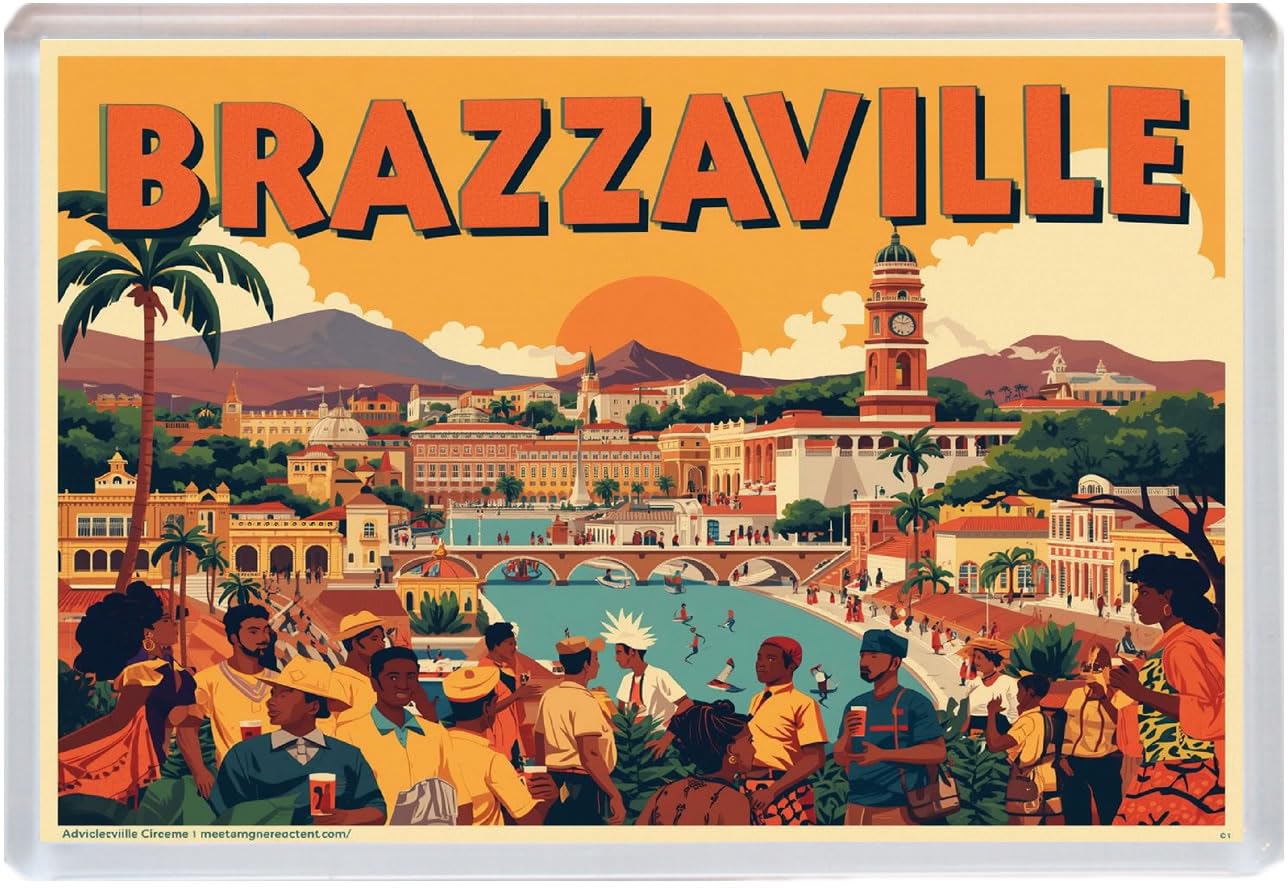 Brazzaville - Republuc of Congo - Jumbo Artistic Fridge Magnet 96 x 67mm BBSFHM2037