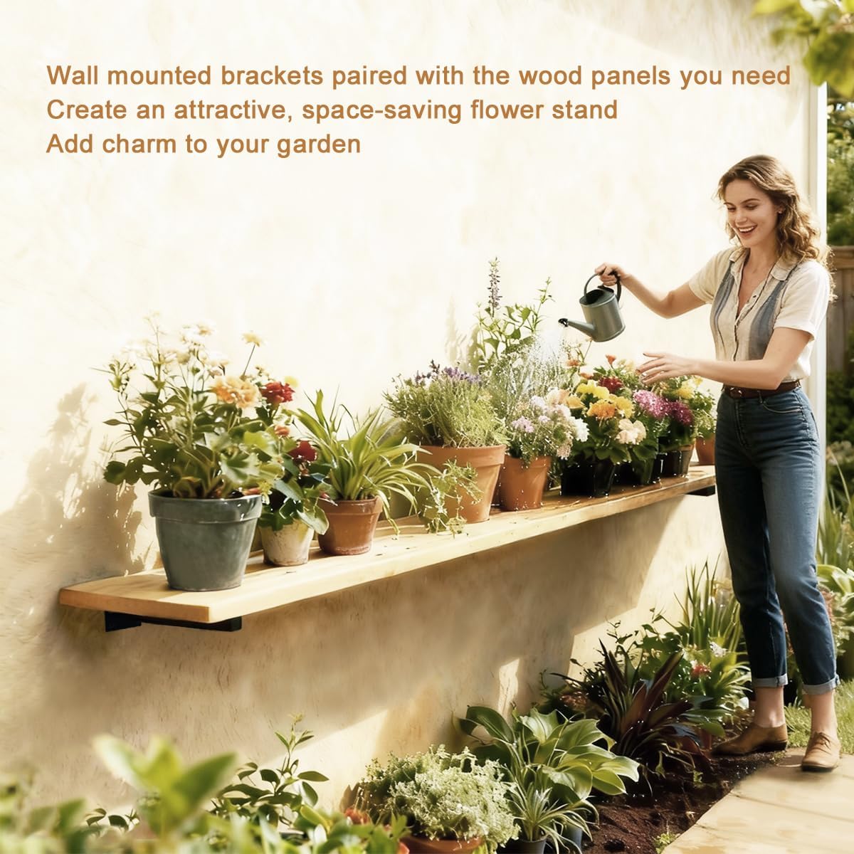 Window Sill Extender Holder Wall Estantes para Cocina 12 in Window Sill Plant Shelf Wall Brackets Over The Garden Wall Brackets for Gardens,Windowsills Wall,Suitable,Kitchens,Rvs,and More