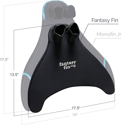 Miniatura 6 de Fin Fun Cola de sirena de fantasía para niñas y niños incluye monoaleta para nadar