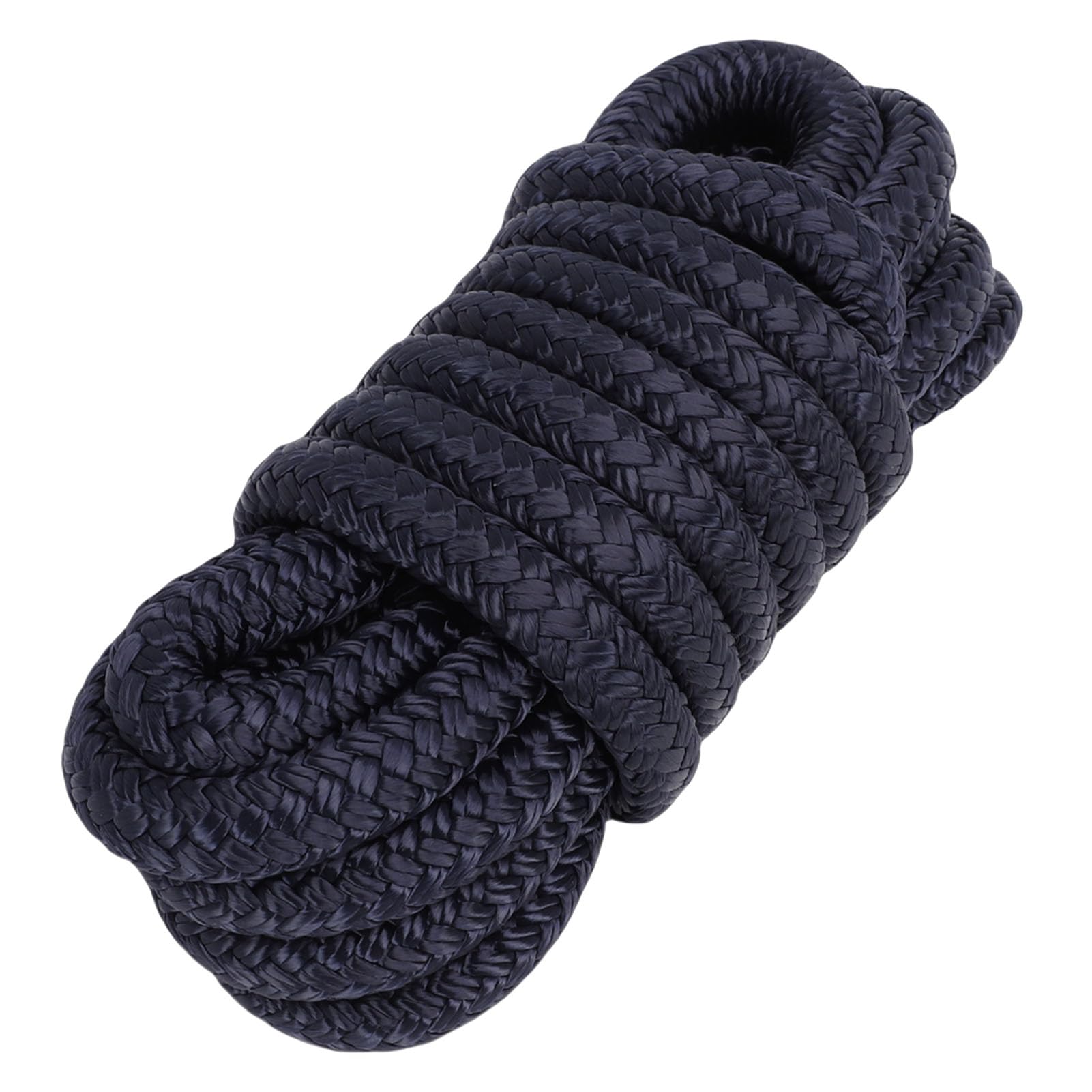 Cime di Ormeggio Marine, 1/2 Pollice, Nylon a Doppia Treccia, Corda di Attracco da 15 Piedi per la e l'Ormeggio (blu navy)