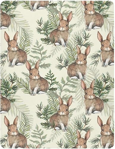 Lindo paquete de sábanas ajustadas de conejo compatibles con otros corralitos, patios de juegos, cunas portátiles y minicunas de 39 x 27 pulgadas