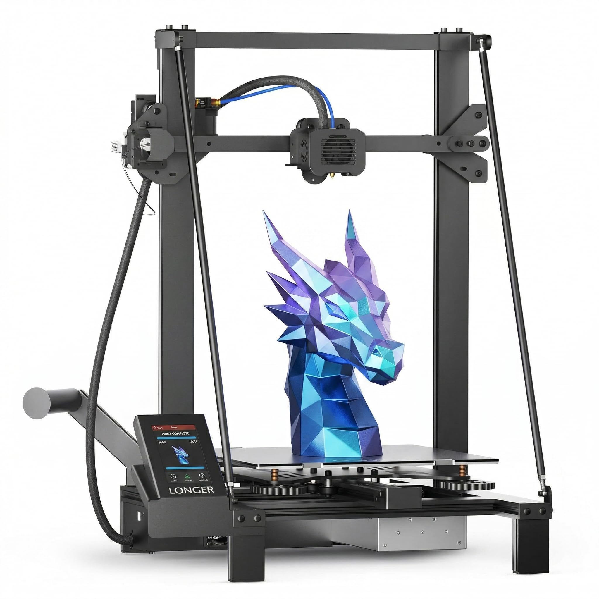 LONGER LK5 Pro 3D, stampante 3D FDM con spazio di montaggio 30 × 30 × 40 cm, driver TMC2209, rilevamento dei filamenti e funzione resume, open source, 90% preassemblata