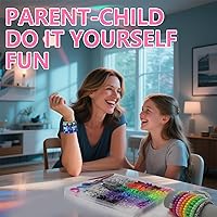 Vista 6 de LIS HEGENSA Kandi - Juego de cuentas de pony a granel, para hacer collares, joyas, trenzar el cabello, pulseras, cuentas de plástico