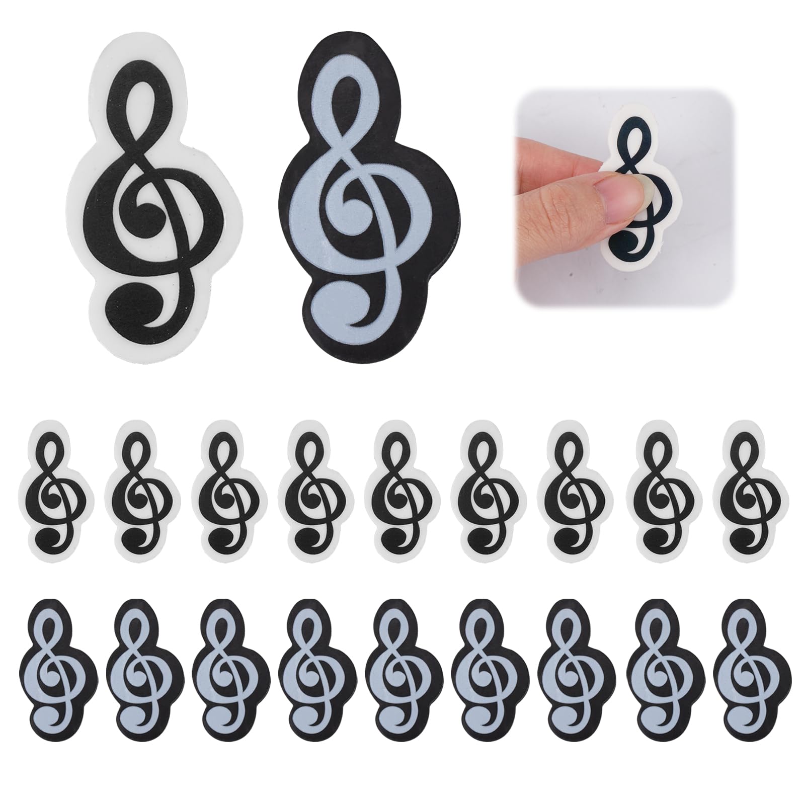 20 Piezas Goma de Borrar con Forma de Música,Gomas de Borrar para Divertidos,Borradores 3D Mini Gomas,Estilo Mini Borrador de Papelería,para Papelería Escolar de Oficina en Casa,Recompensas de Clase