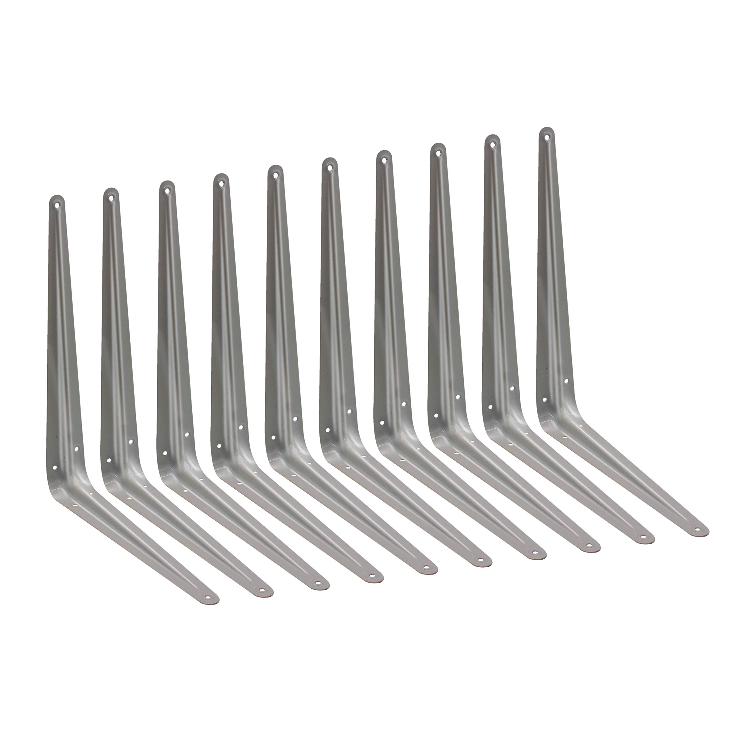 EAI 300x250mm / 12x10" Original London Pattern Shelf Bracket | Silver/Grey | Pack of 10