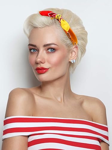 Miniatura 7 de URATOT Paquete de 12 bandanas de algodón degradado con estampado de cachemira