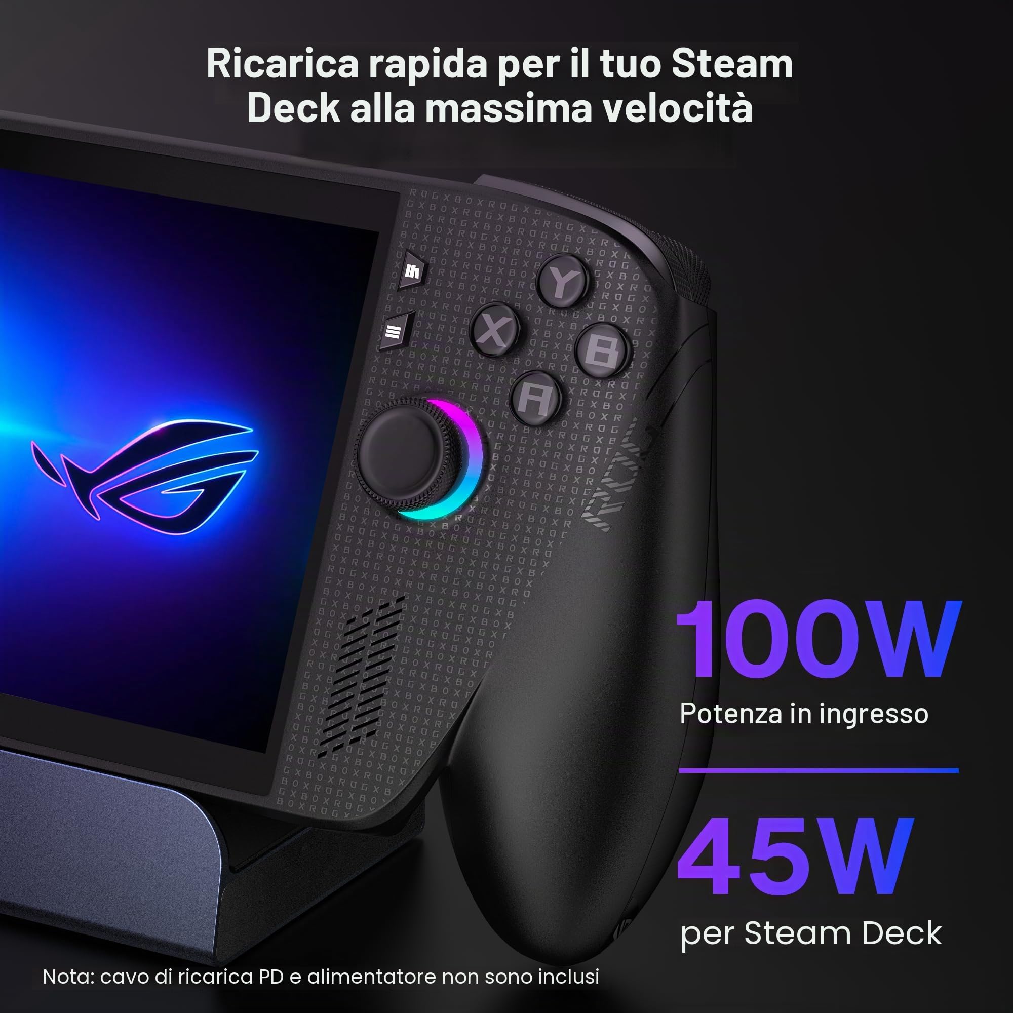 iVANKY Docking station 10-in-1 aggiornata per ROG Xbox Ally X (2025) | Steam Deck OLED/ASUS ROG Ally X dock, 4K@144Hz per Lenovo Legion GoS, HDMI 2.1, Ethernet 1Gbps, 5*USB-A 3.0, ricarica 100W