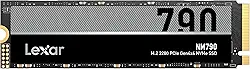 Lexar SSD NM790 PCIe Gen4 NVMe M.2 2280 de 1 TB Unidade de estado sólido interna, leitura/gravação de até 7400/6500 MB/s, compatível com PS5, para jogadores e criadores, preto (LNM790X001T-RNNNU)