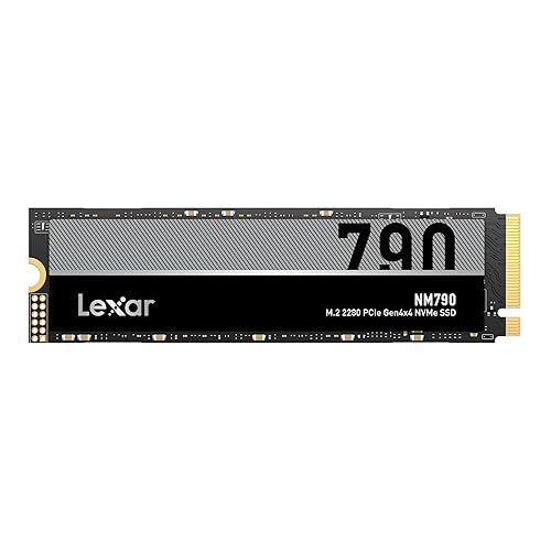 Lexar 8TB NM790 SSD PCIe Gen4 NVMe M.2 2280 Internal Solid State Drive, Up to 7000/6200 MB/s Read/Write, Compatible with PS5, for Gamers and Creators, Black (LNM790X008T-RNNNU) - 8TB - NM790 - Creators