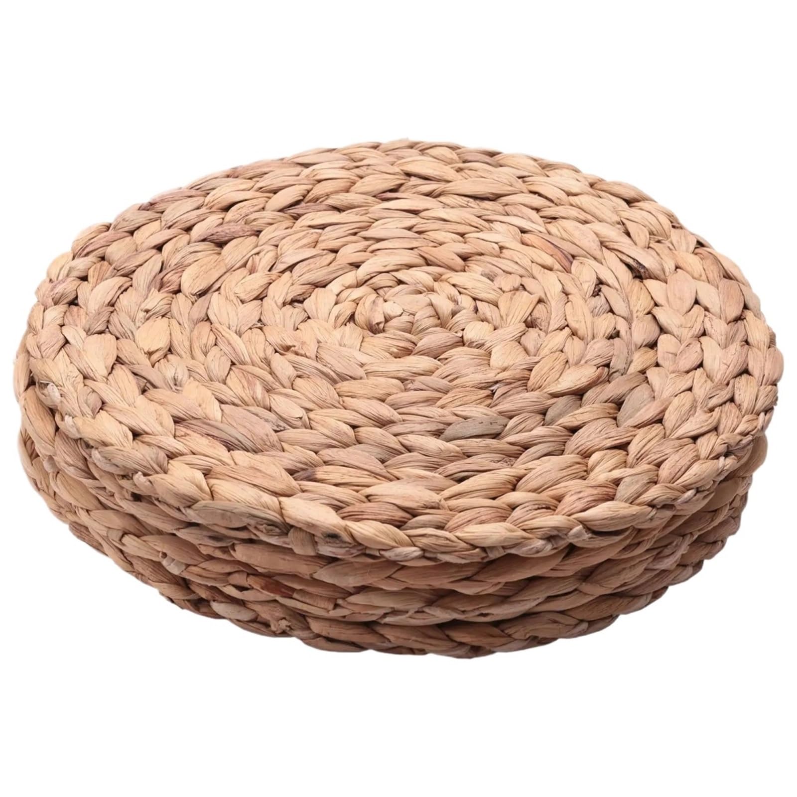 Wicker Placemat 4 Pack Round Water Hyacinth Placemat, Woven Wicker Table Place Mats,30Cm
