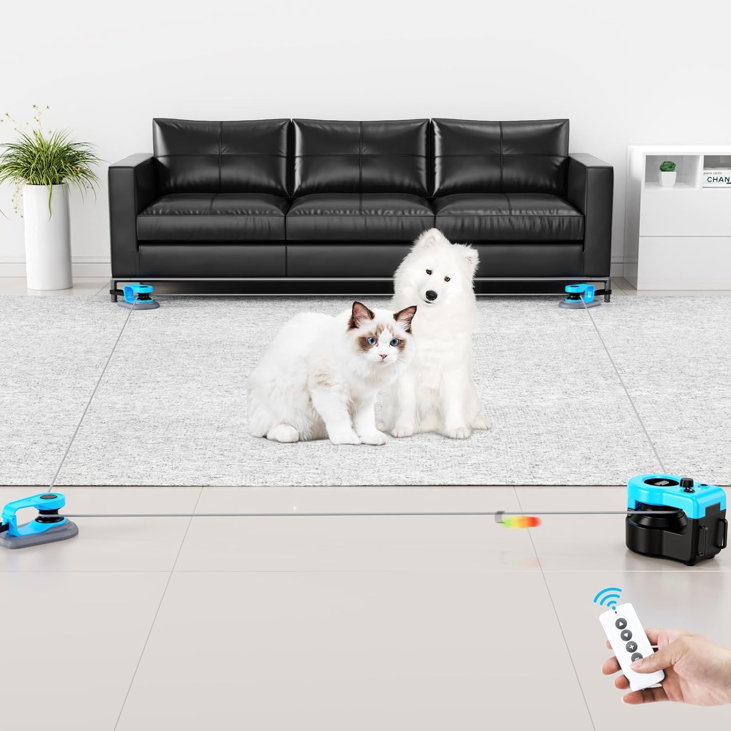 Juguete para gatos autoempleo, juguete interactivo para gatos, juguete de plumas para gatos eléctrico, juguete de caza de gatos simulado, cinta de correr para gatos, modo dual, velocidad ajustable