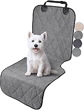 VIVAGLORY Front Car Seat Cover for Dog Seatflex Dog Seat Protector, Car Cover for Pet, Front Single Bucket Captain Chair Protector, Standard, Heather Black, 1Pack