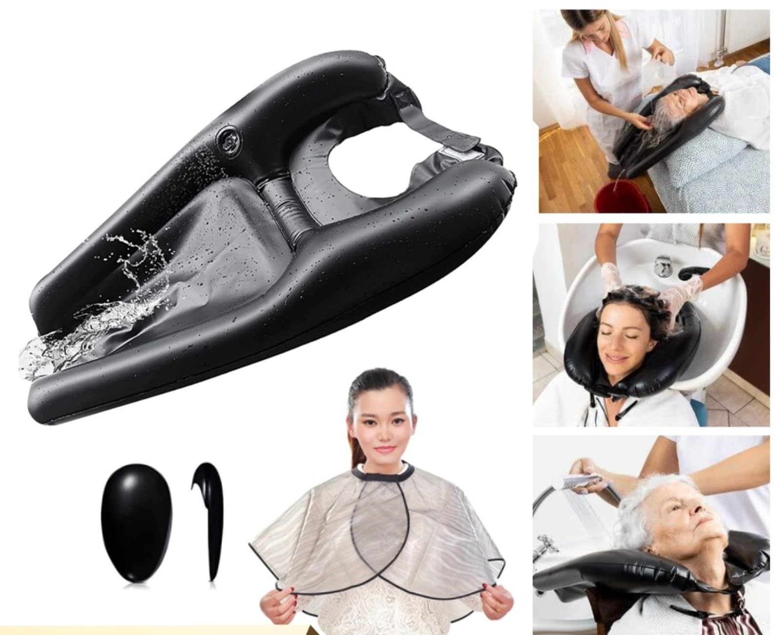 Amazon | OPOA 介護洗髪器 シャンプー台 『洗髪器 タオル ケアブラシ