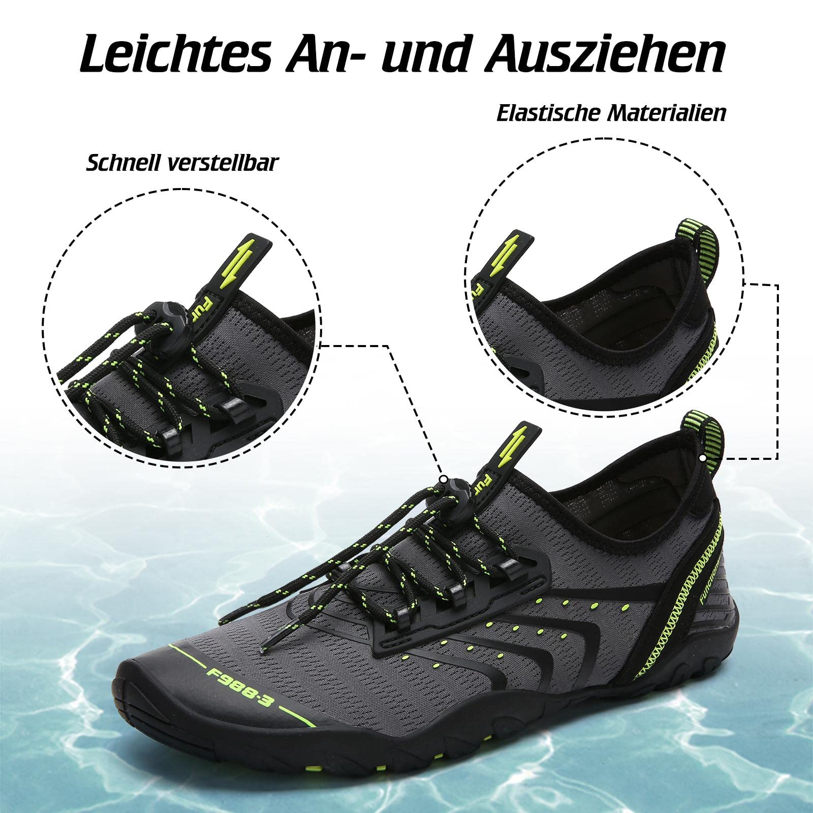 SAGUARO Uomo Scarpe Acquatiche Donna Pantofole da Spiaggia d'Acqua Bagno Scarpa Asciugatura Rapida Antiscivolo