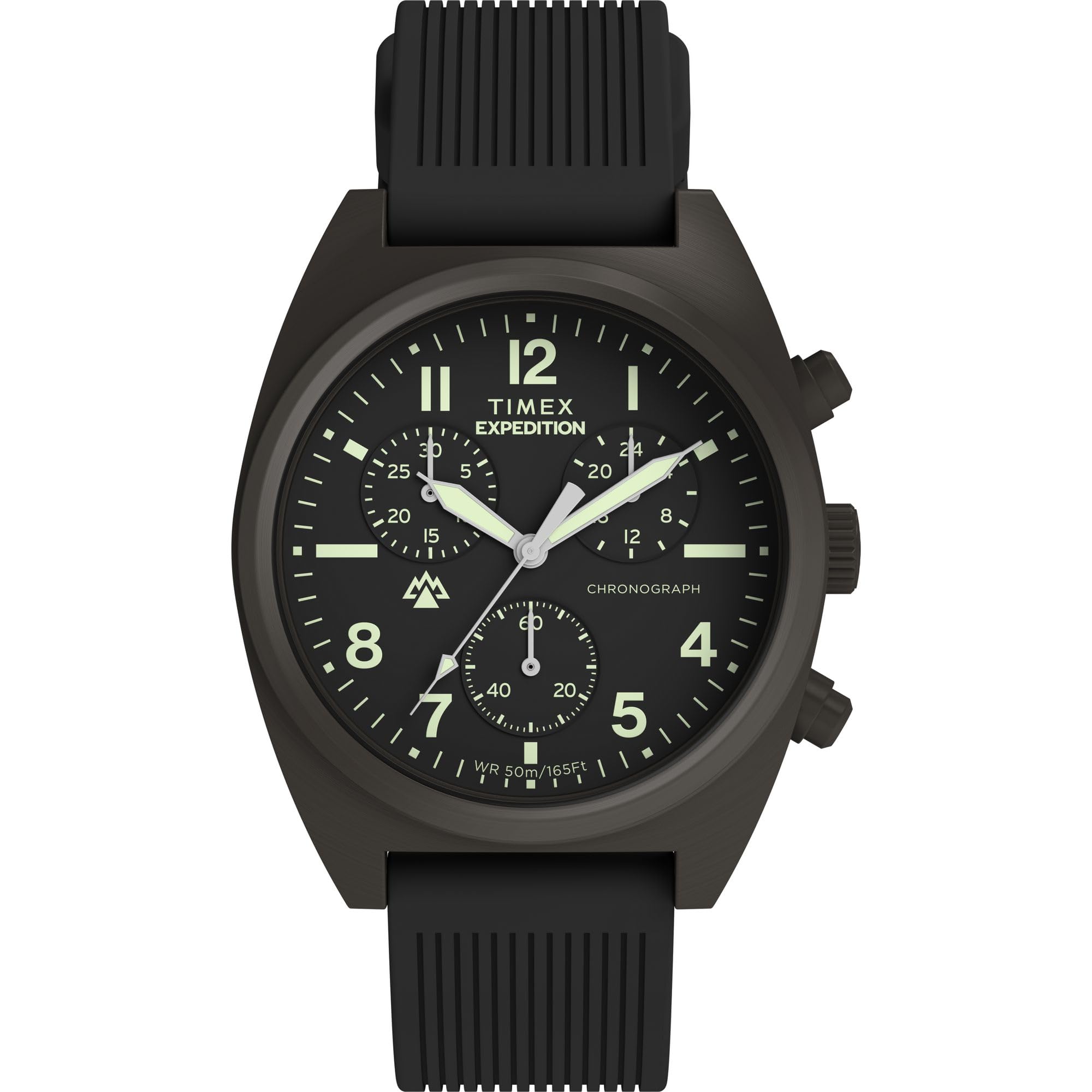 Timex Men's Expedition Capstone Chronograph 41mm Watch - Black Two- Piece Black Dial Gunmetal Case - 1