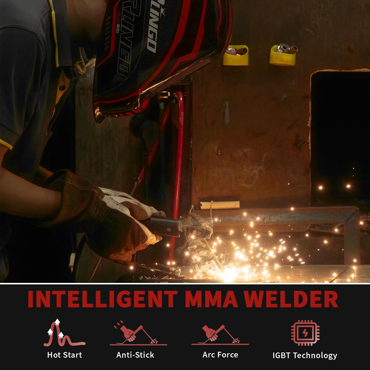 Four-in-one welding types: Flux MIG, MIG, Lift TIG, Stick Welding