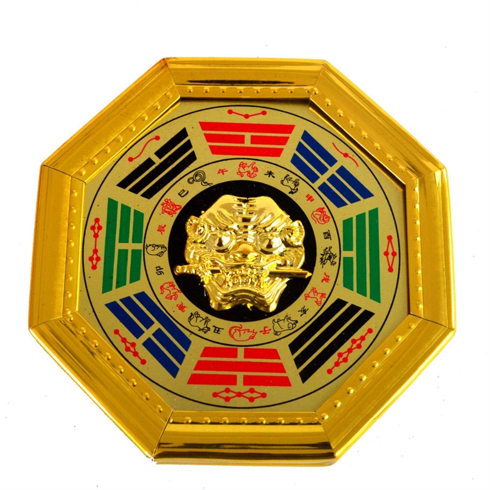 HDBCYUAZ Feng Shui Metal Bagua Mirror for Bringing Balance and Protections 4.7 Inch