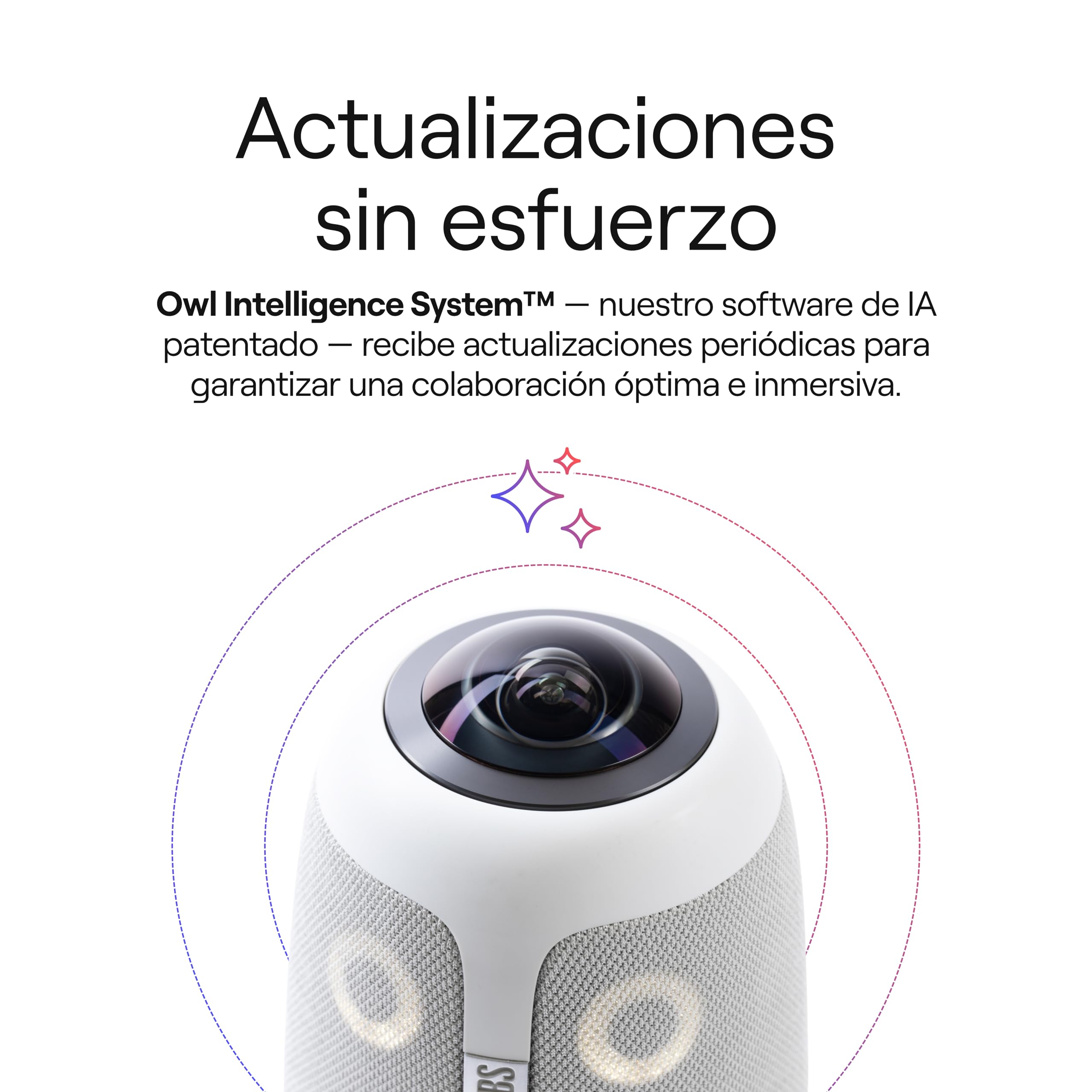 Owl Labs Meeting 3 - cámara de videoconferencia Inteligente de 360 y 1080p HD, Micro y Altavoz (Vista orador Activo Zoom Inteligente y Ecualizador Ruido), Gris