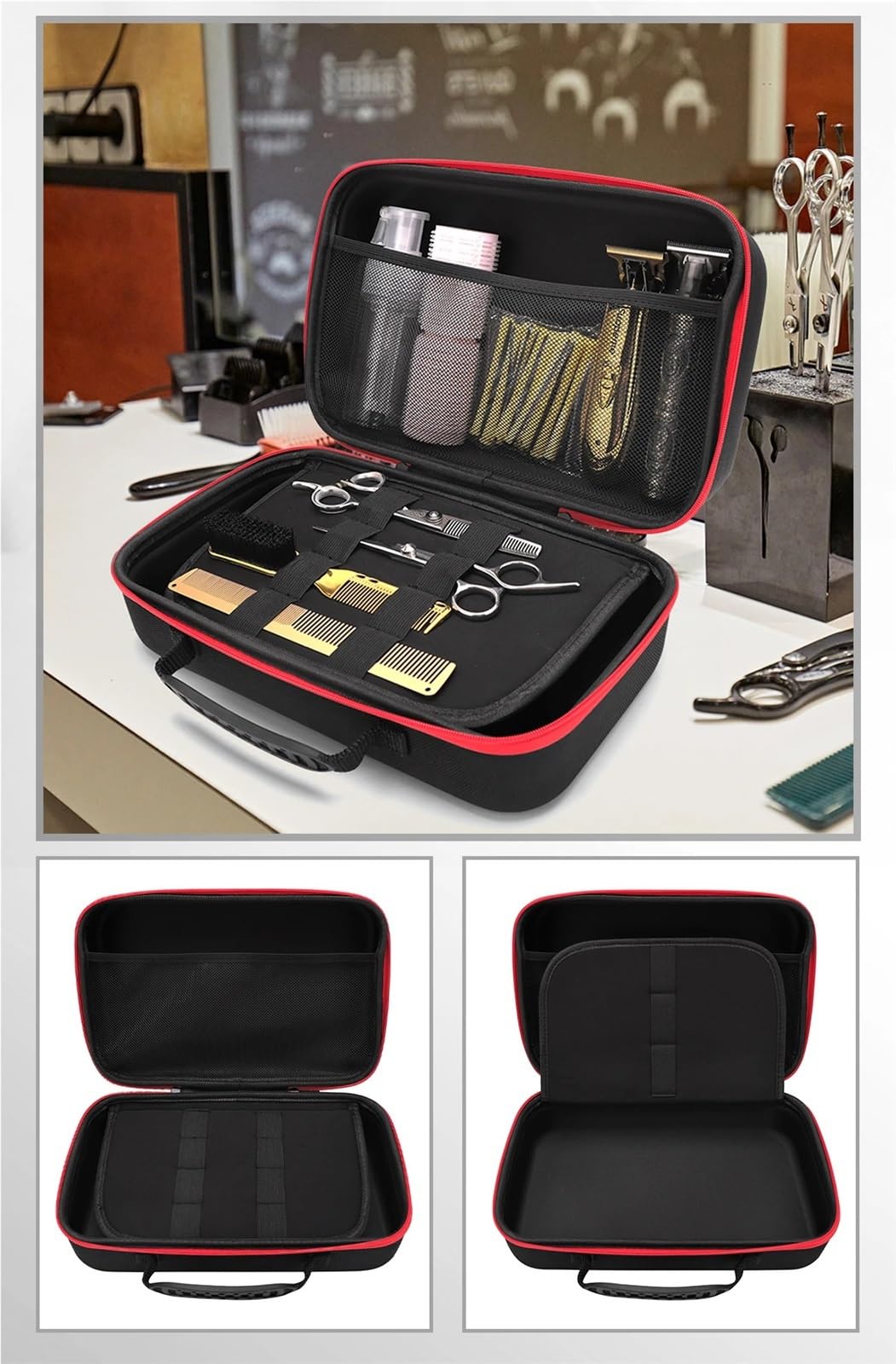 Stoßfest Haar Schere Fall Tasche Barber Widerstand Trimmer Widerstand Koffer Wasserdicht Nicht-defrmation Styling Werkzeug Box(L)