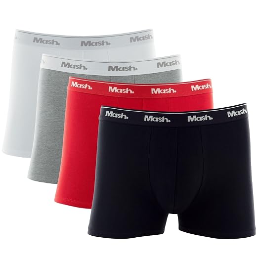 Kit 4 Cuecas Boxer Mash Algodão Cotton Respirável Masculina