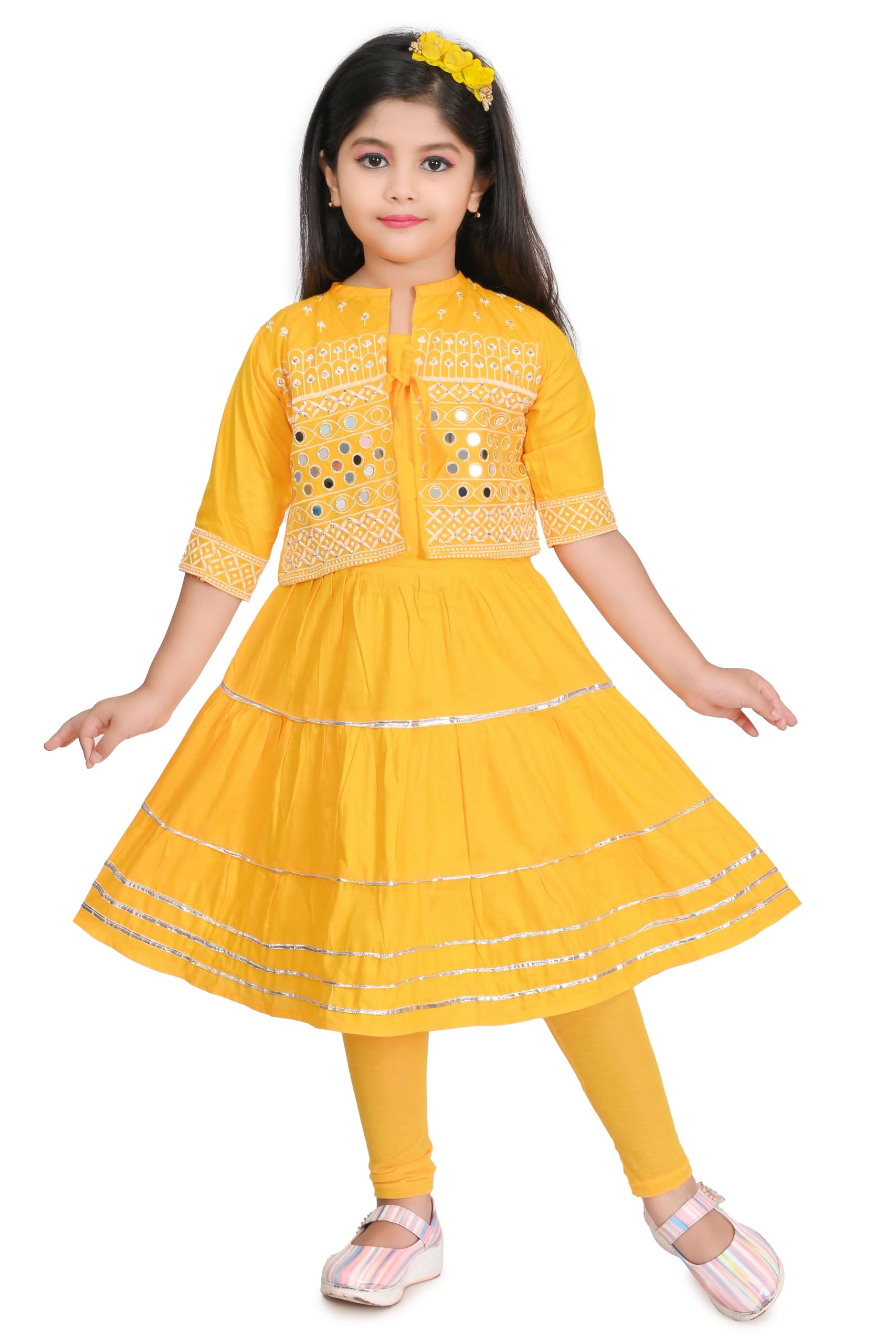 Girls Kurta Sets Designer Sharara Clothing Sets Kids For Party-image-46