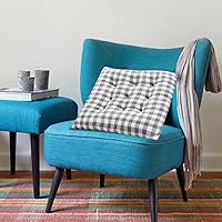 Vista 4 de Chair Pads 14x14In Chair Cushions for Dining Chairs Black Square Bench Cushion Swing Cushion for Lounger Garden Furniture Patio Lounger Indoor for