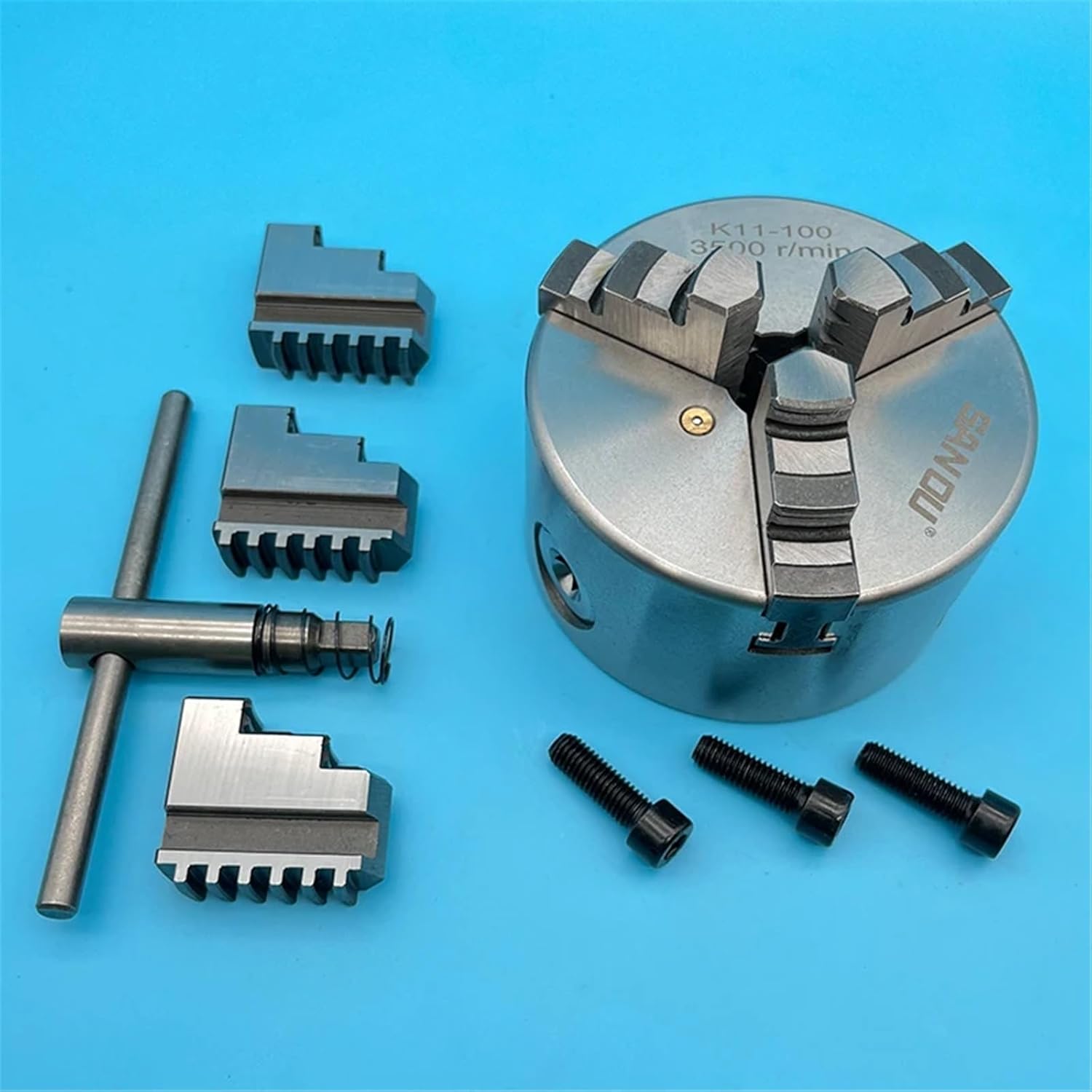 100MM Lathe Chuck Mini Metal Lathe Chuck K11-100 Mini 3 Jaw Self-Centering Chuck Manual Chuck