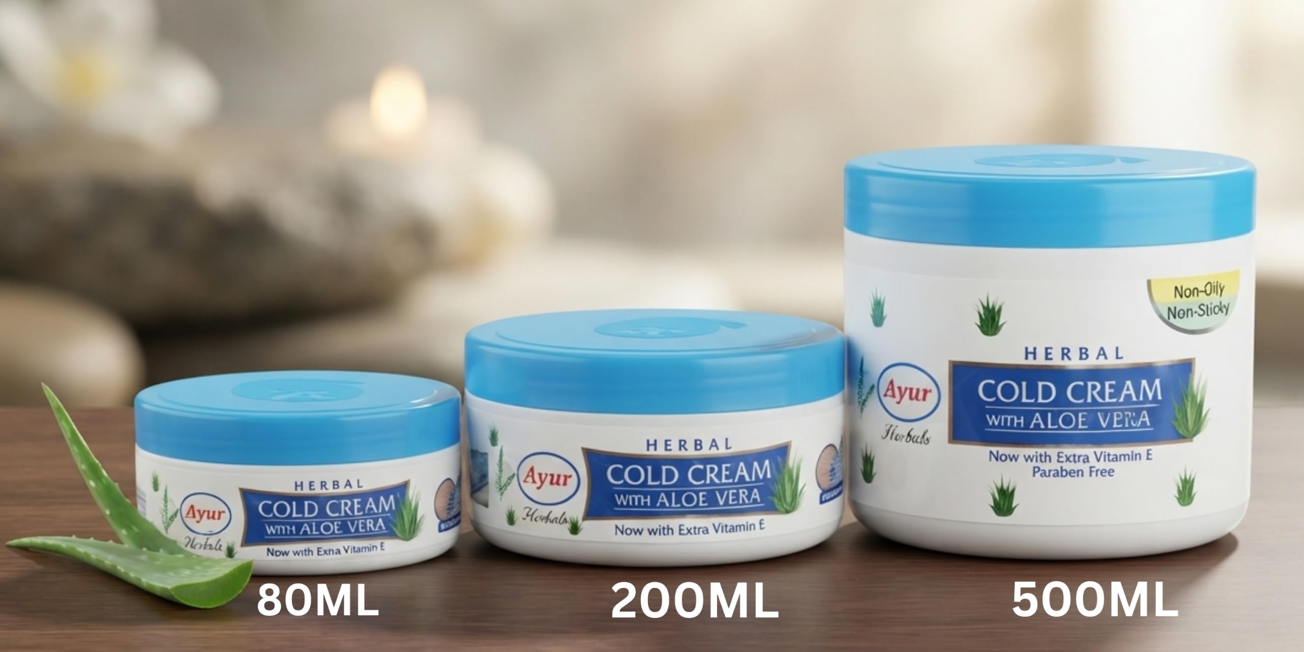Ayur Herbal Cold Cream With Aloevera, 500gm 3