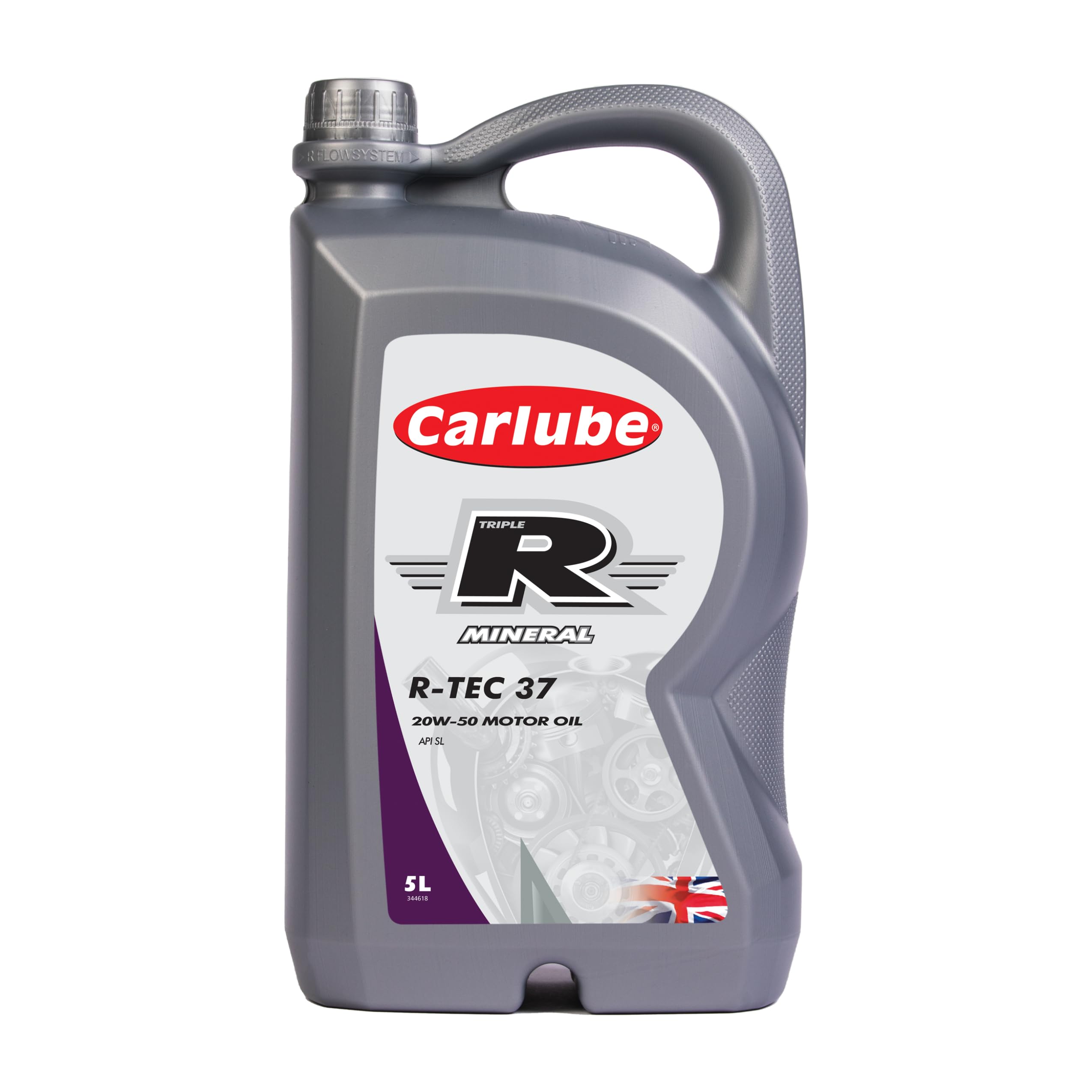 Carlube Triple R 20W-50 API SL/CFMineral Engine Oil Petrol Compatible R-TEC 37 5L