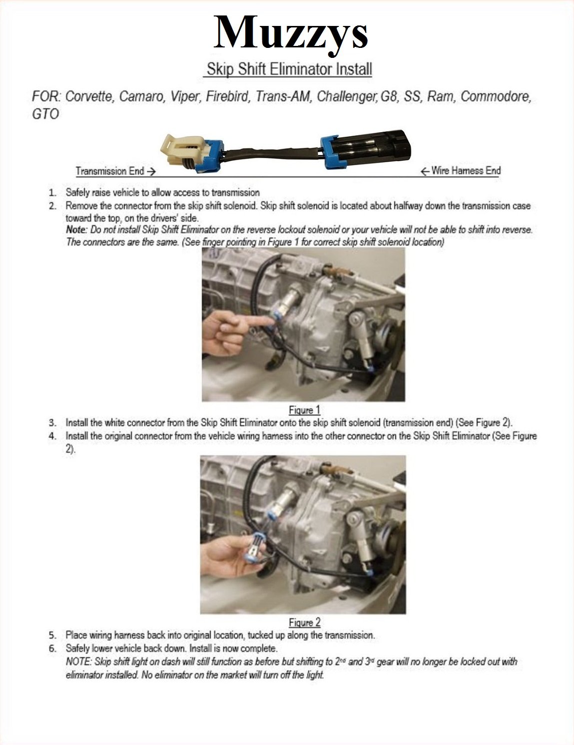 Amazon.com: Muzzys CAGS Skip Shift Eliminator FITS 1992-2025