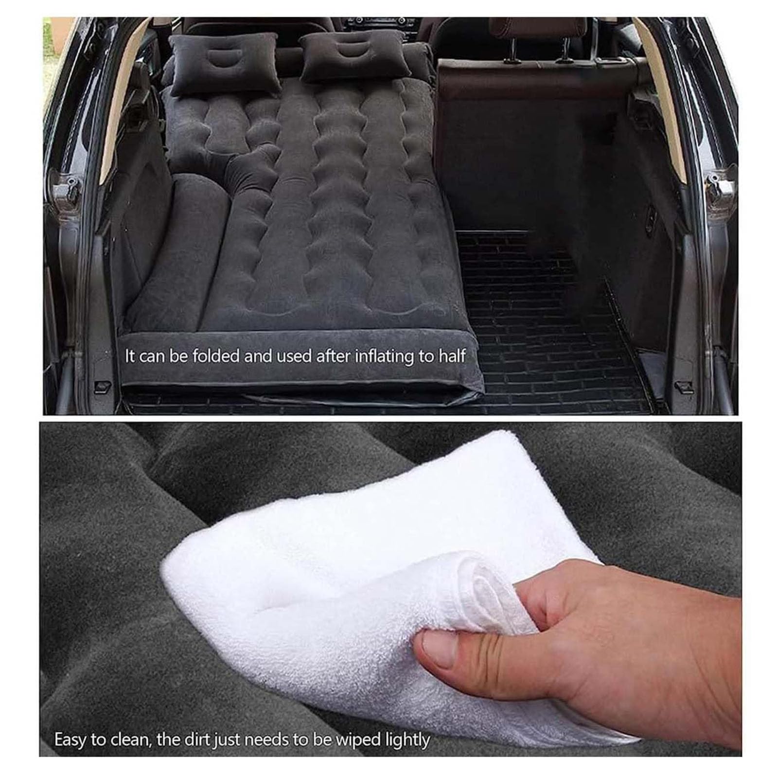 Colchón Inflable Coche, para Jeep Avenger (2023-2025 2026) Cama Plegable Colchon Hinchable de para Viajes Camping Piscina Parque Playa,Black