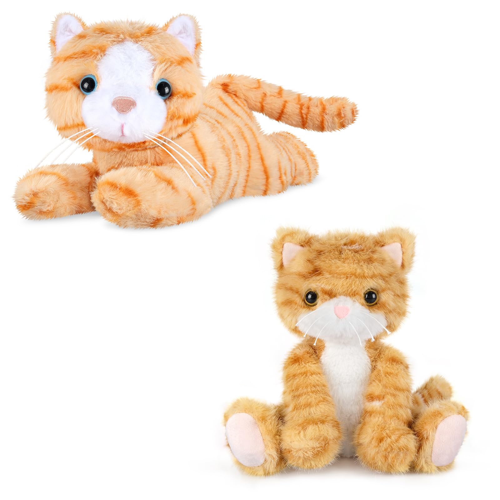 Heatable Coolable Orange Cat Stuffed Animal Cat Heating Pad Microwavable for Soothing Relaxation Heatable Coolable Orange Cat Stuffed