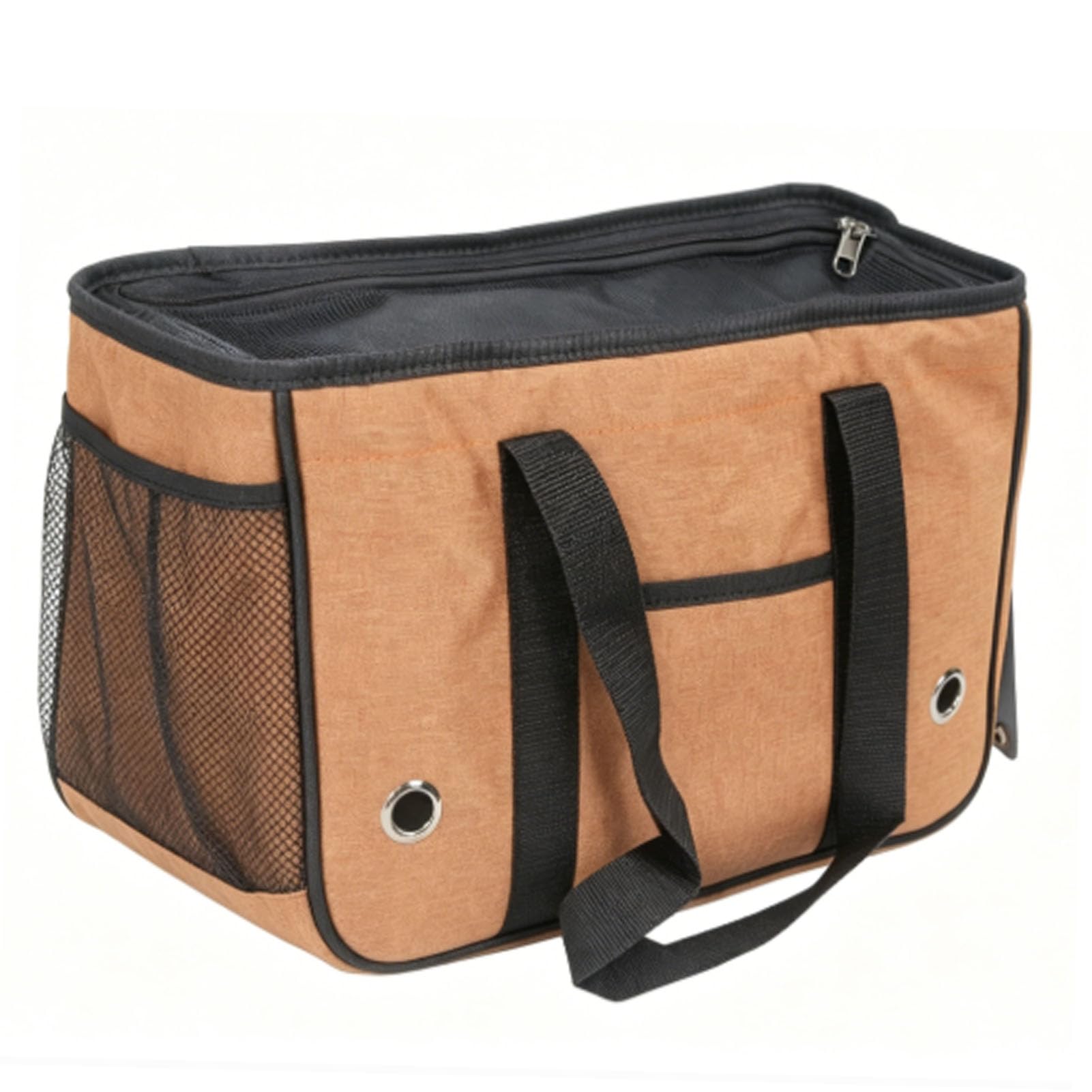 banapoy Transportín para Mascotas con Lados Suaves, Cortina Enrollable de Privacidad, Bolsa de Viaje para Perros, Bolsa de Viaje para Gatos con Paneles de Malla Transpirable y Correa de Seguridad (L