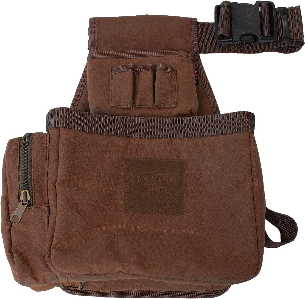 Birchwood Casey Waxed Canvas Shell Bag with Belt Brown