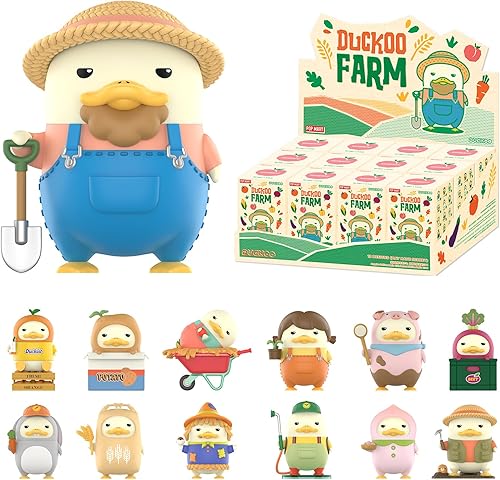POP MART DUCKOO - Figuras de caja ciega de granja, diseño aleatorio, juguetes para decoración moderna del hogar, juego de juguetes coleccionables