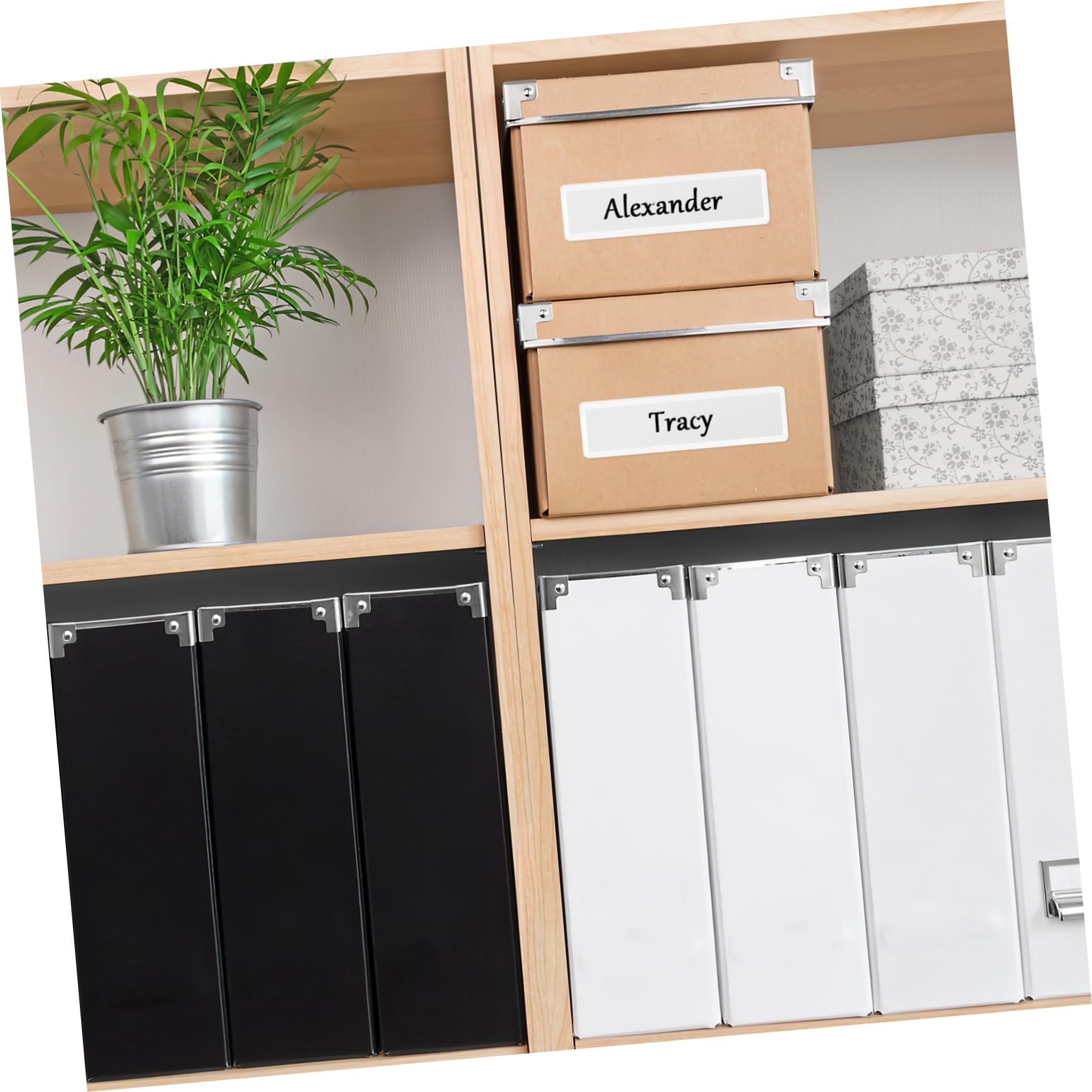 TEHAUX 3sätze Selbstklebende Etikettenhalter Mit Papier-einsätzen Transparent Für Archivierung Und Organisation Und Ordnern