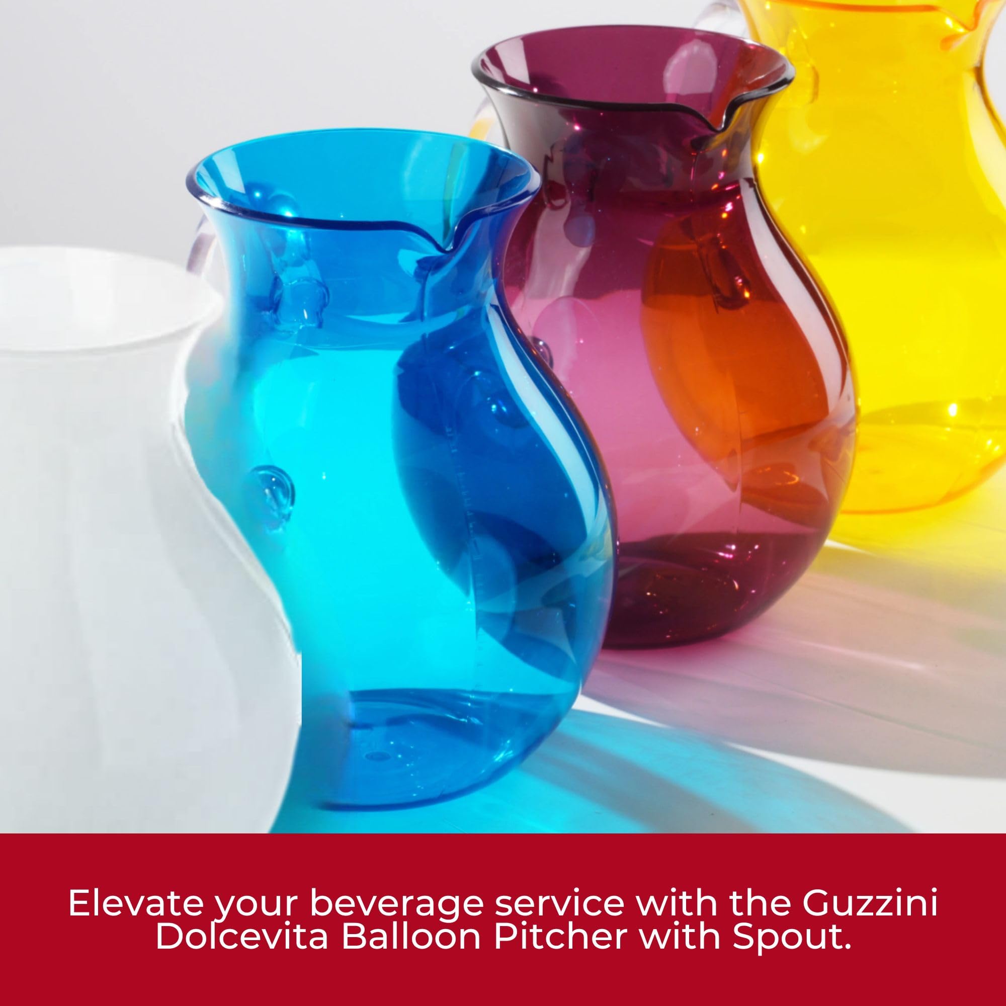 Guzzini Carafe Balloon Dolcevita Bio-Based Plastic Turquoise 2L - Élégance Et Durabilité
